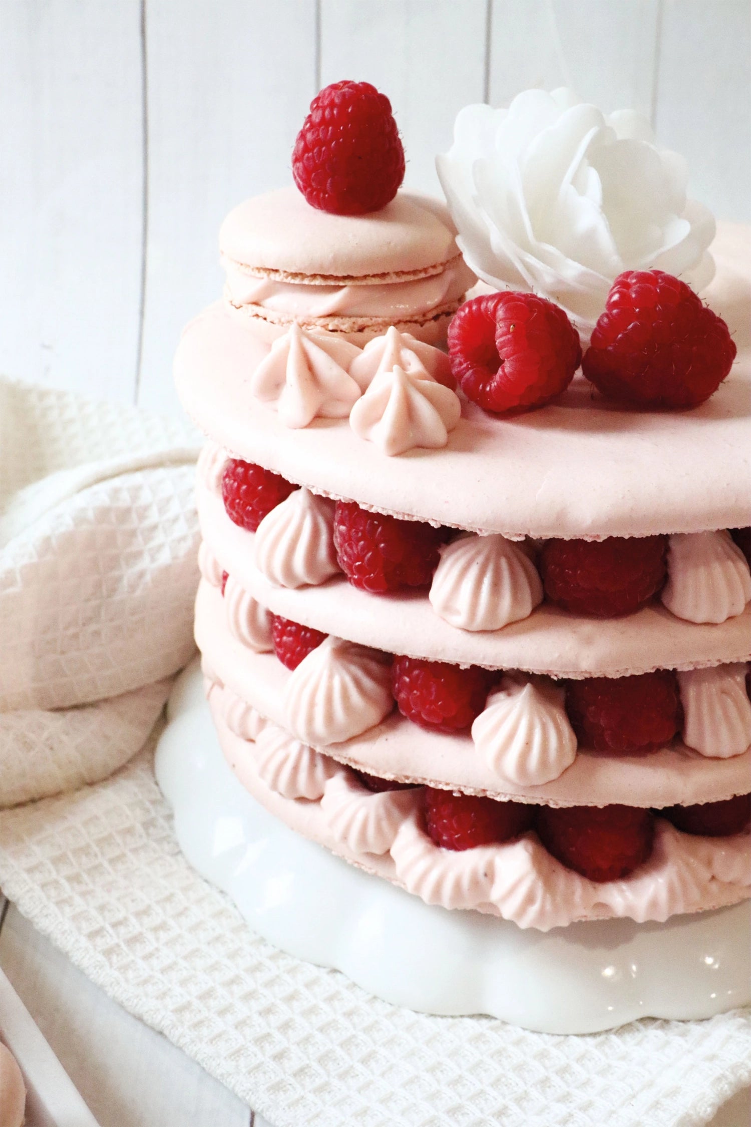 3er Set Rosen aus Esspapier weiss