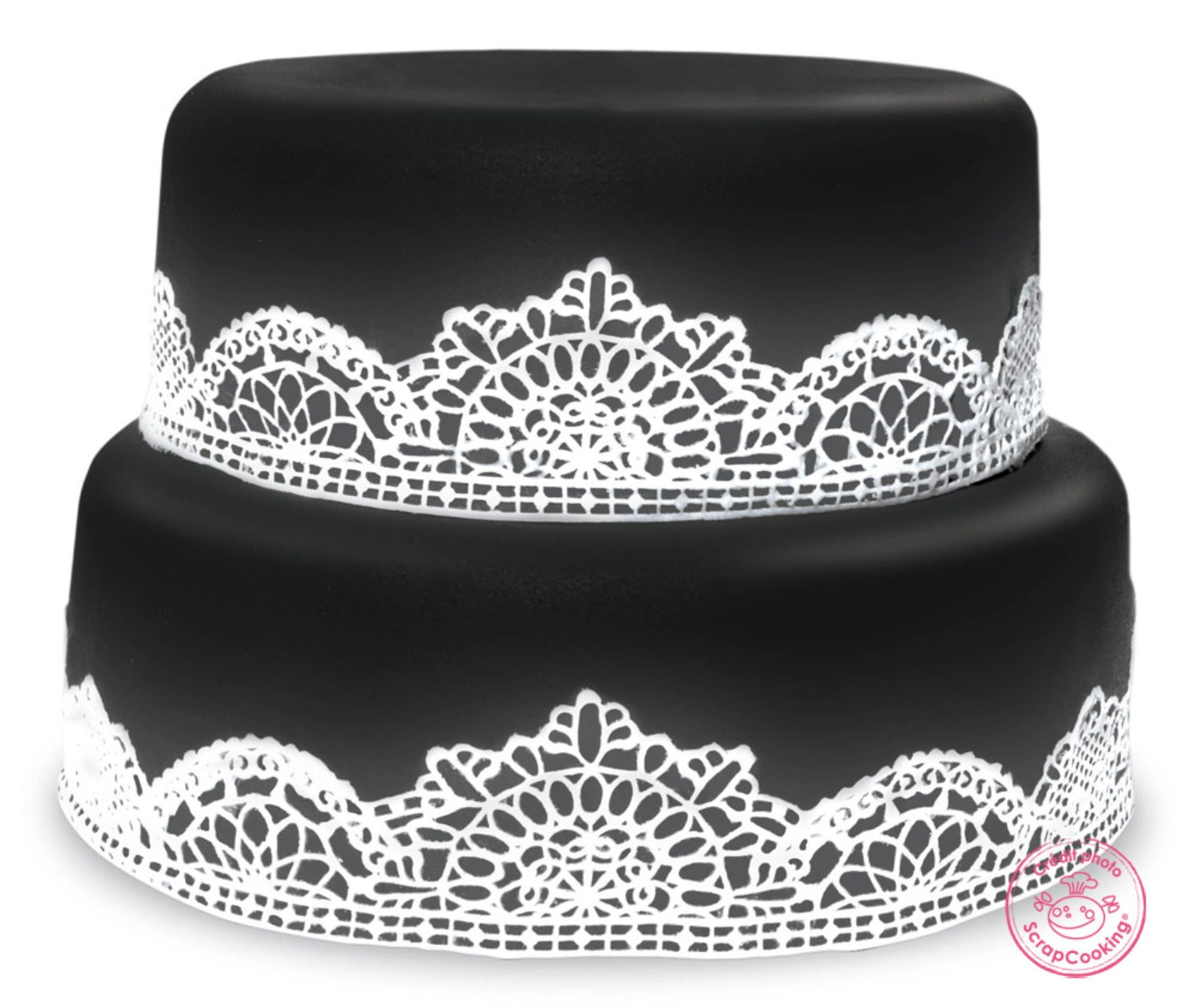 Schwarzer Rollfondant von Scrap Cooking, 400g, perfekt für kunstvolle Tortendekoration und kreative Backideen, vielseitig und einfach zu verarbeiten.