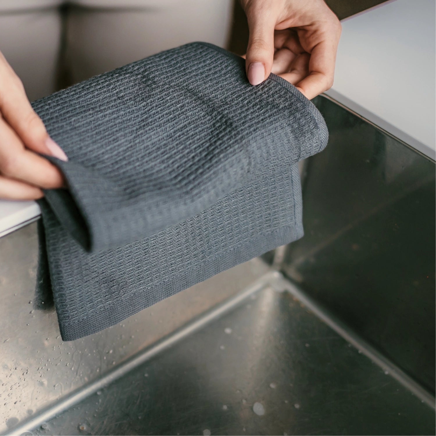 Küchentuch Oslo Grey, dunkelgrau 40x60cm