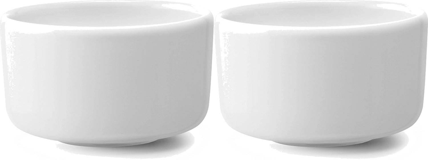 Set de 2 bols Collectifs D8cm blanc