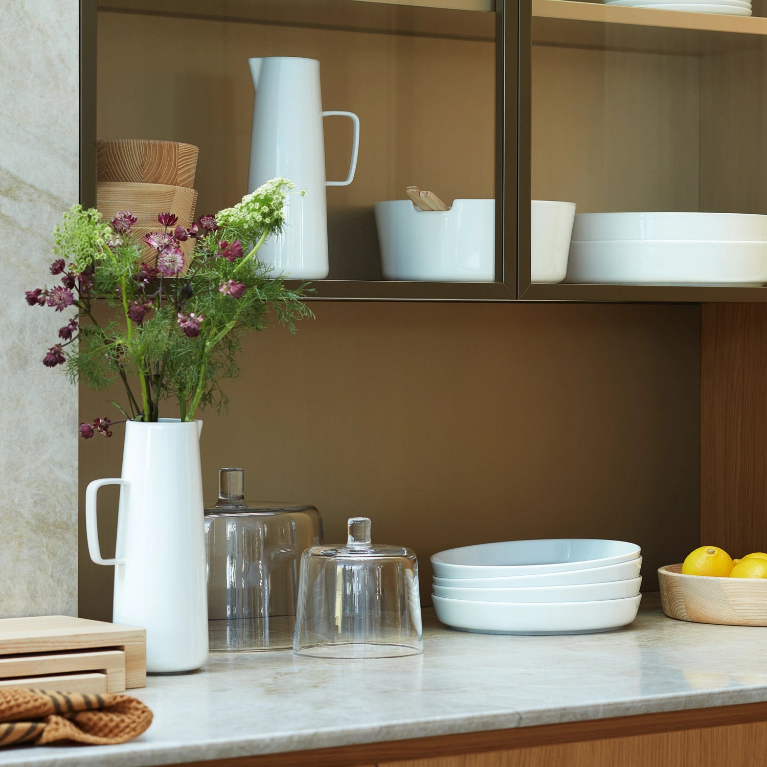 Set de 2 bols Collectifs D8cm blanc