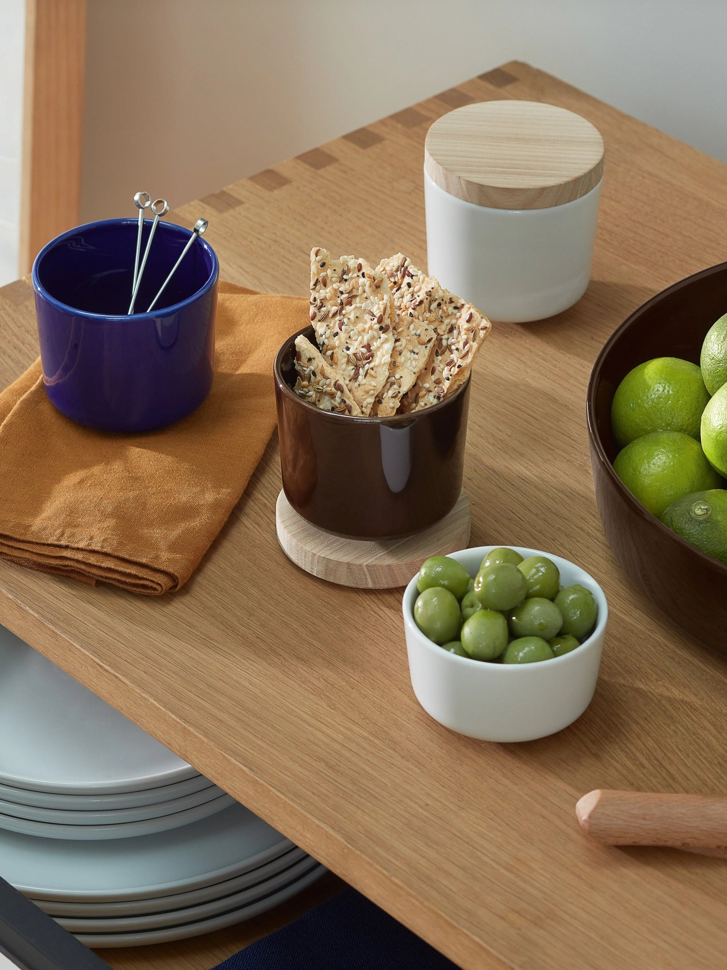 Boîte collective H8,5cm avec couvercle frêne weiss