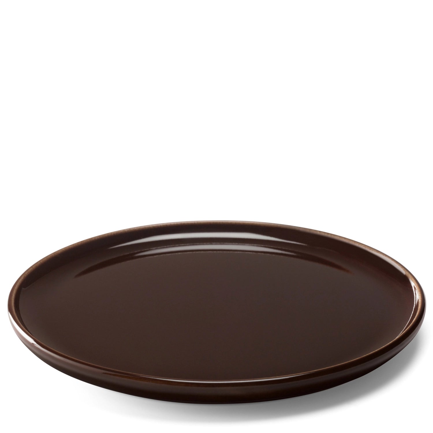 Elegantes 2er Set flacher Teller in Mocha, Durchmesser 20 cm, perfekt für ansprechende Präsentationen und festliche Tischdekorationen.
