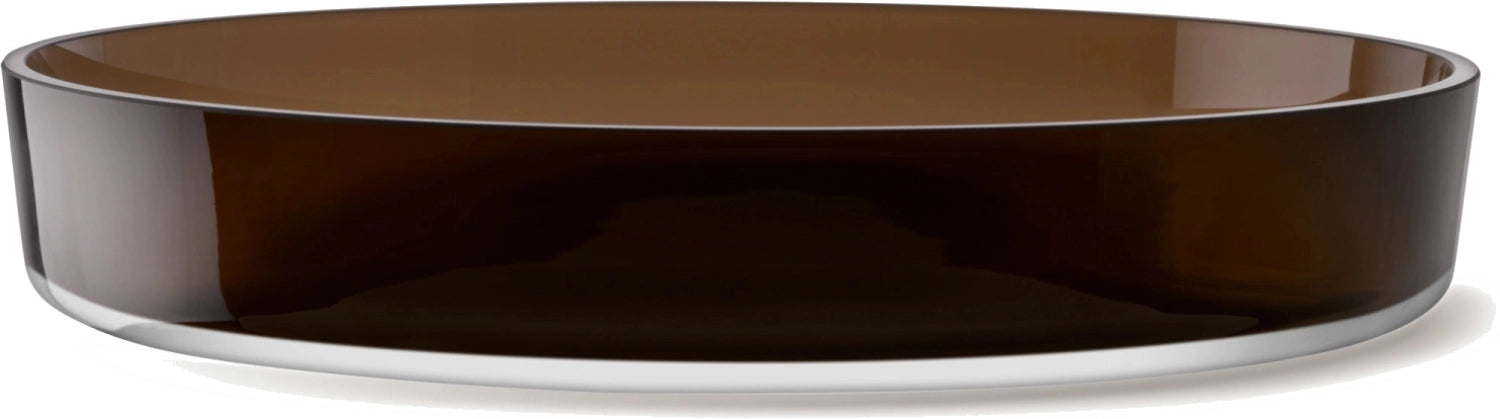 Bol collectif D35cm H6cm en verre Mocha