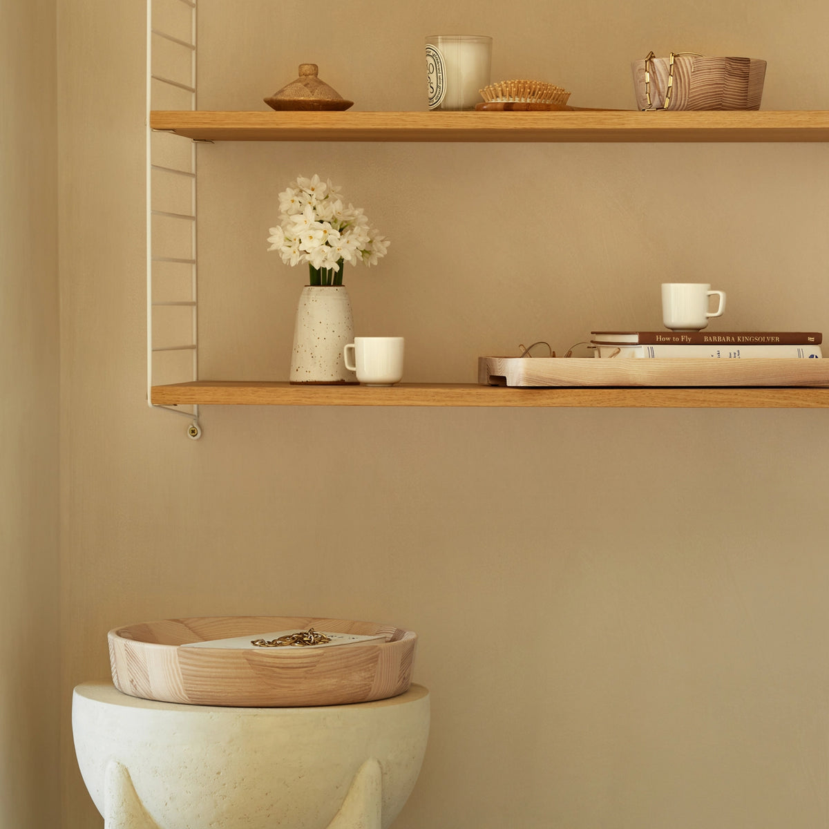 Collective Schale D15cm H6cm Esche in Beige präsentiert im Onlineshop von KAQTU Design AG. Schale ist von LSA