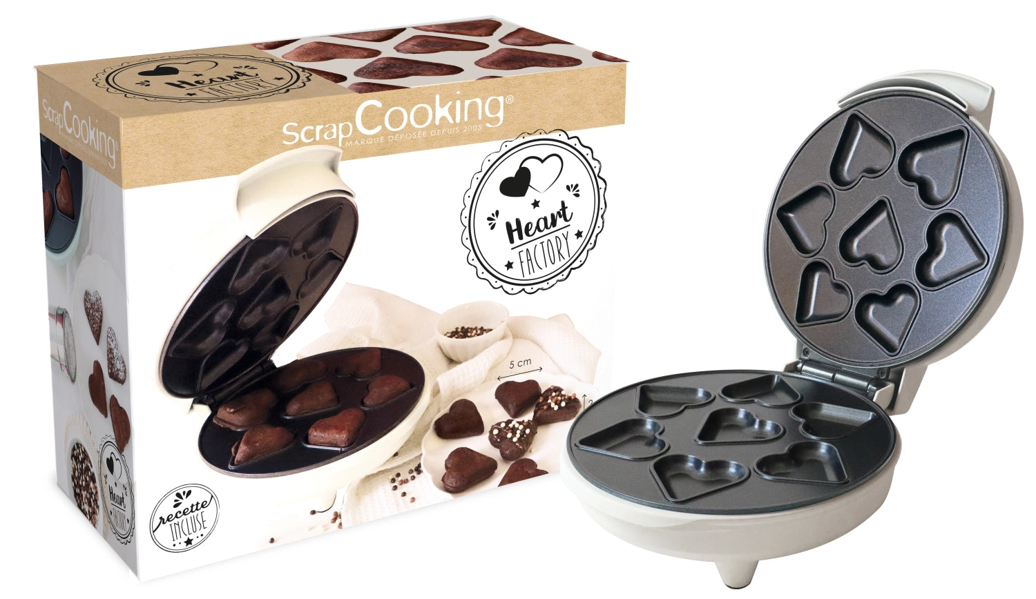 Heart Factory in Weiss präsentiert im Onlineshop von KAQTU Design AG. Küchengerät ist von Scrap Cooking