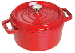 Cocotte 28cm, ronde, rouge cerise, fonte 6,7l