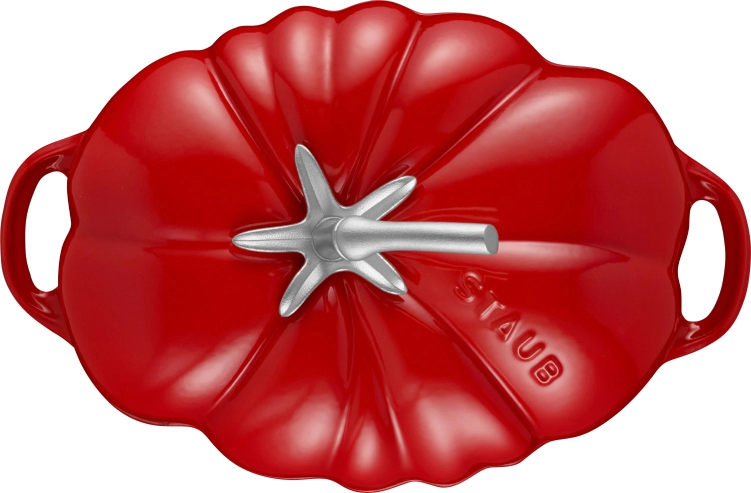 Cocotte 25cm, Tomate, Kirsch-Rot, Gusseisen 2.9l in Rot präsentiert im Onlineshop von KAQTU Design AG. Pfanne/Topf ist von Staub