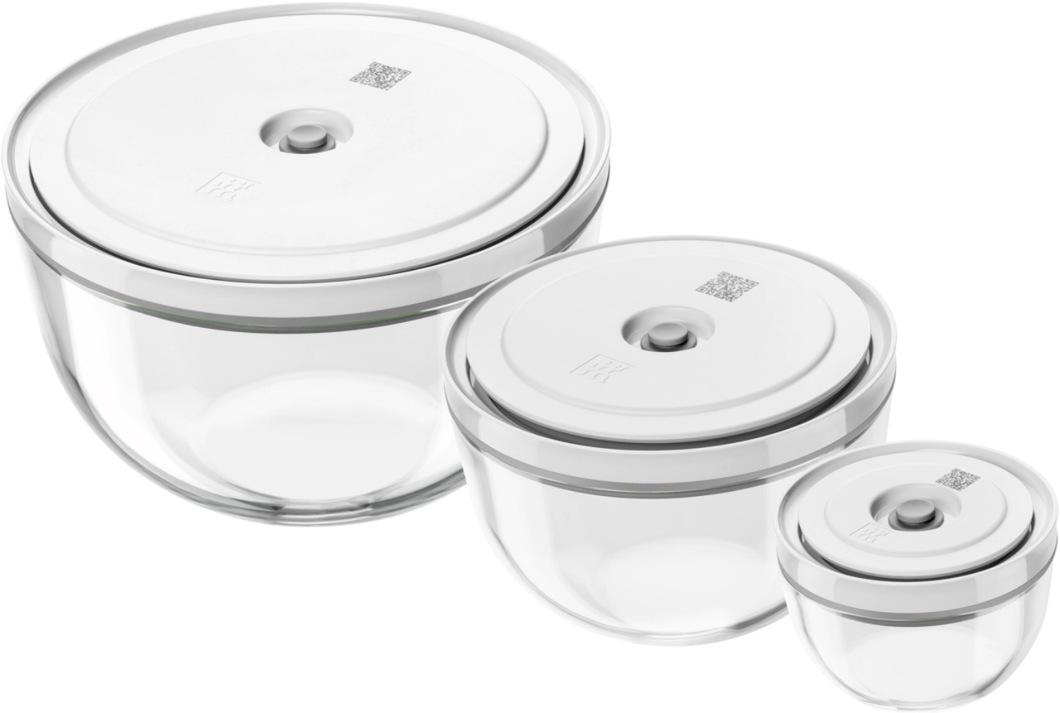 6 °. Ciotola fresca e salva il set di ciotole sotto vuoto, vetro