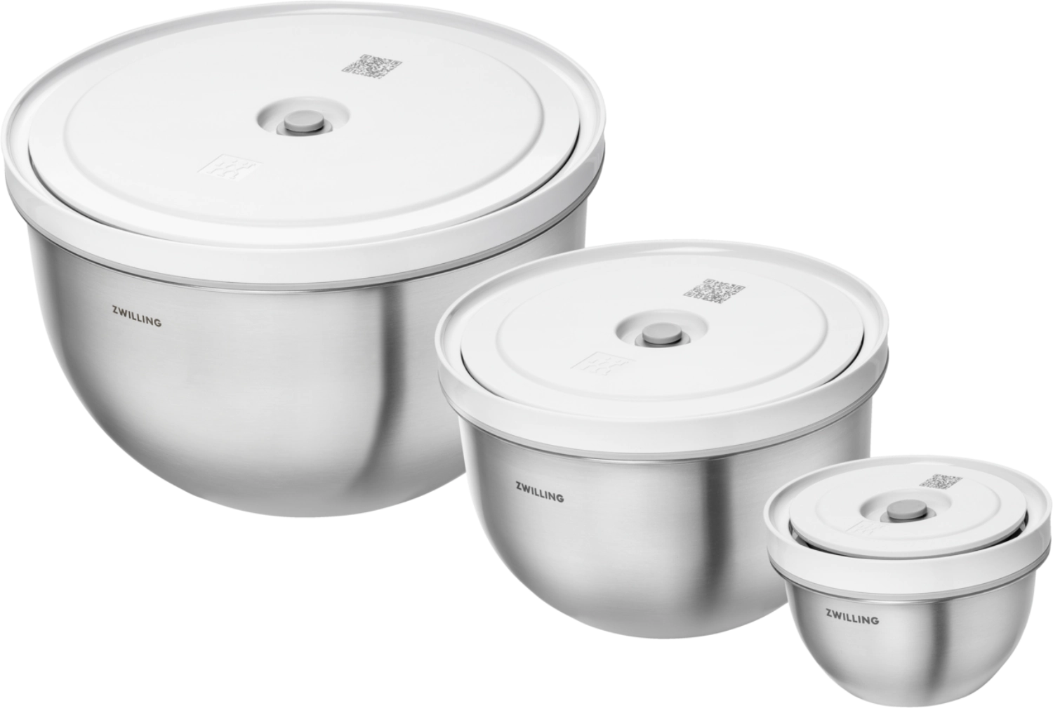 6 °. Set di ciotole fresco e salvataggio set di ciotole sotto vuoto, acciaio inossidabile