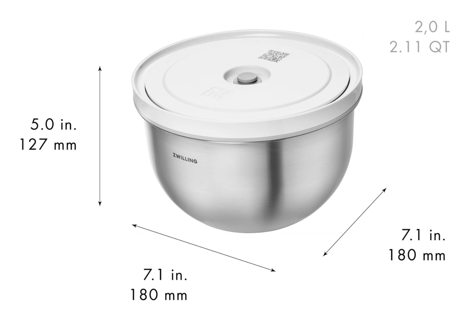 6tlg. Fresh & Save Bowls Vakuumschüssel Set, Edelstahl