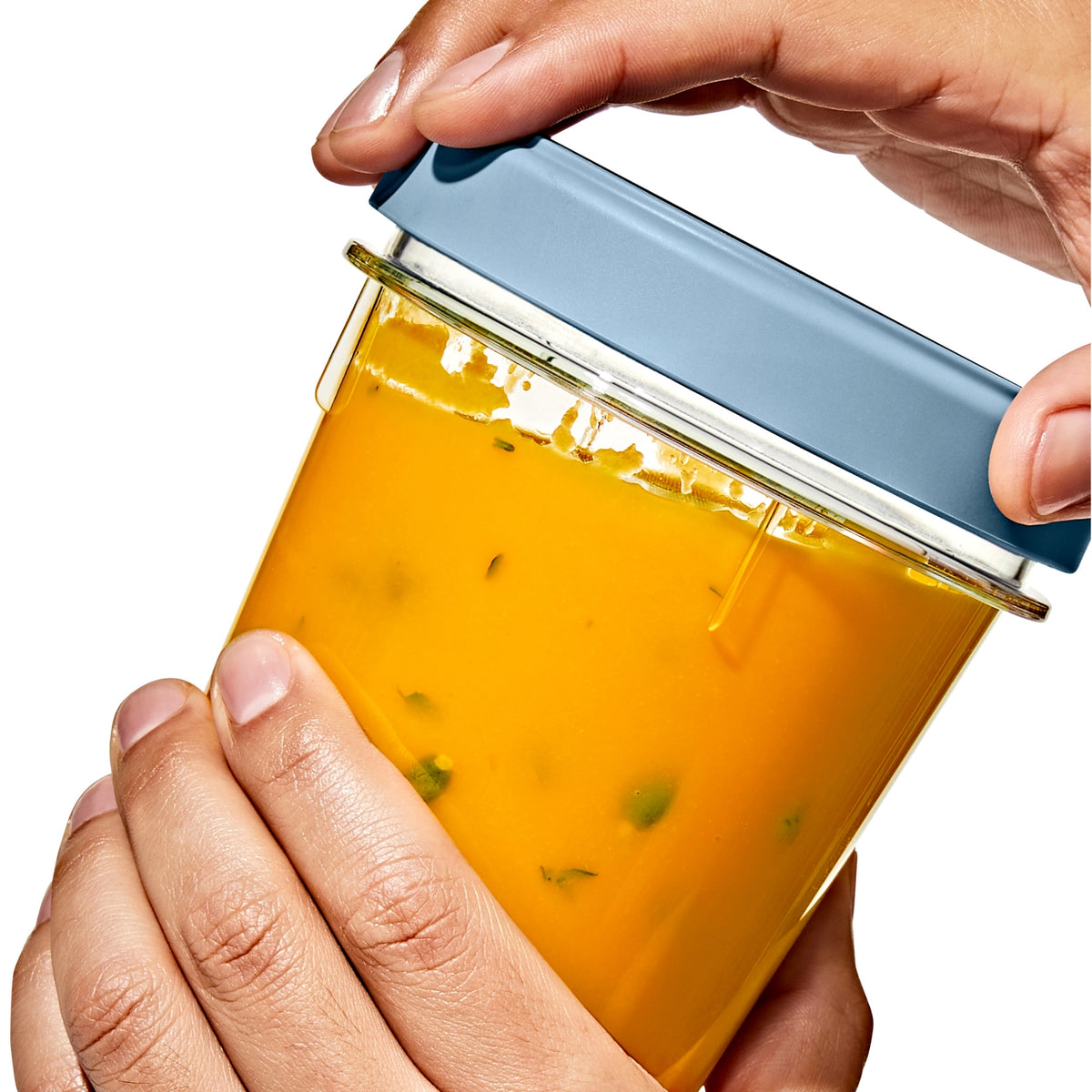 2er Set Good Grips Twist & Stack Aufbewahrungsbox 900ml in Transparent präsentiert im Onlineshop von KAQTU Design AG. Aufbewahrungsbehälter ist von OXO