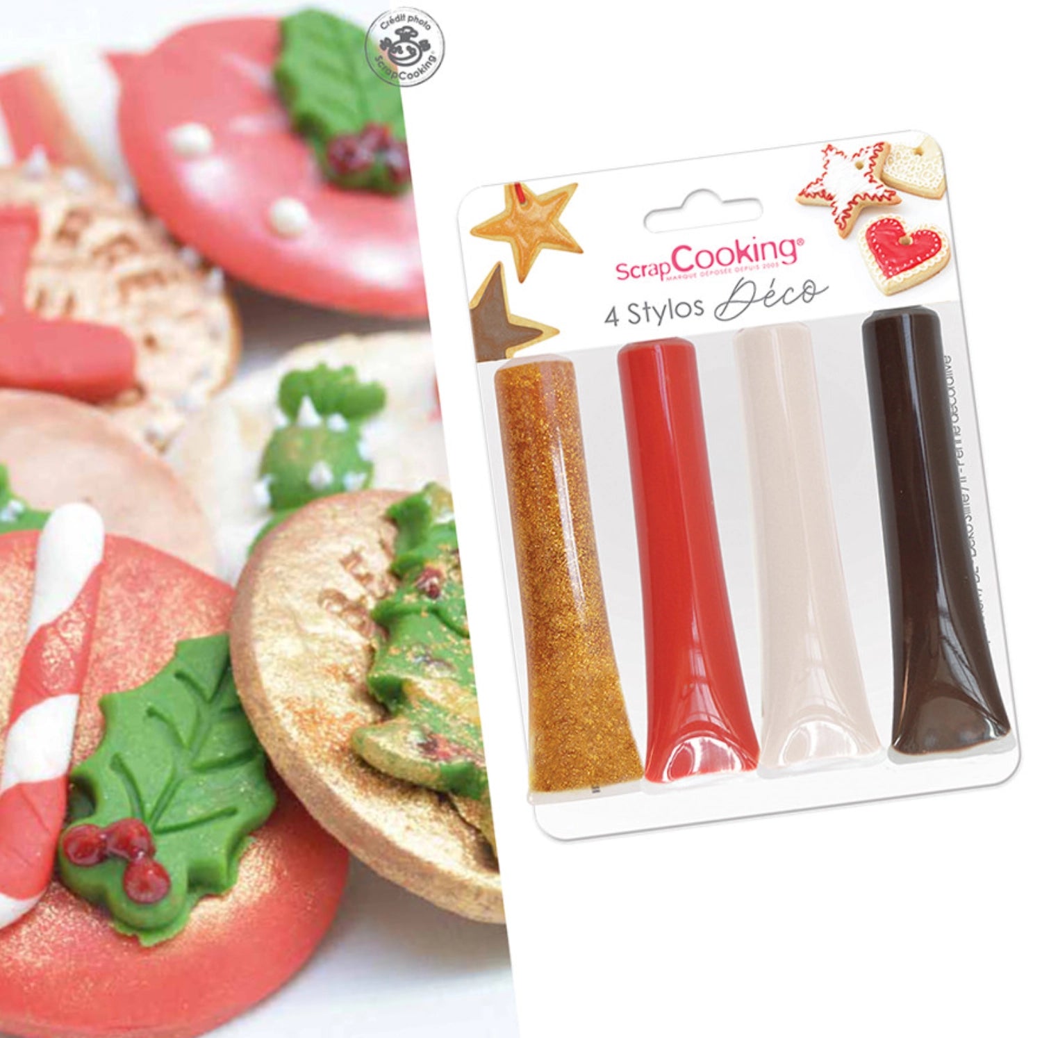 4er Set Zuckergussstift gold, rot, weiss braun 26g in Mehrfarbig präsentiert im Onlineshop von KAQTU Design AG. Lebensmittel ist von Scrap Cooking
