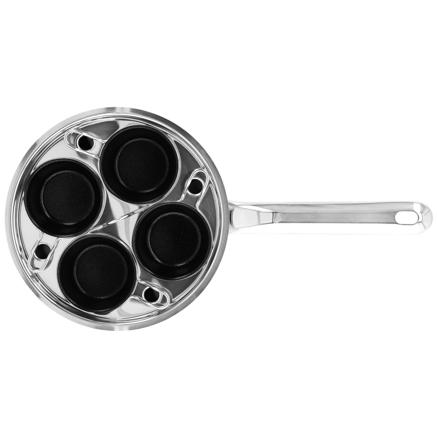 Specialties 3 Gourmetpfanne mit Glasdeckel in Silber präsentiert im Onlineshop von KAQTU Design AG. Topf ist von Demeyere