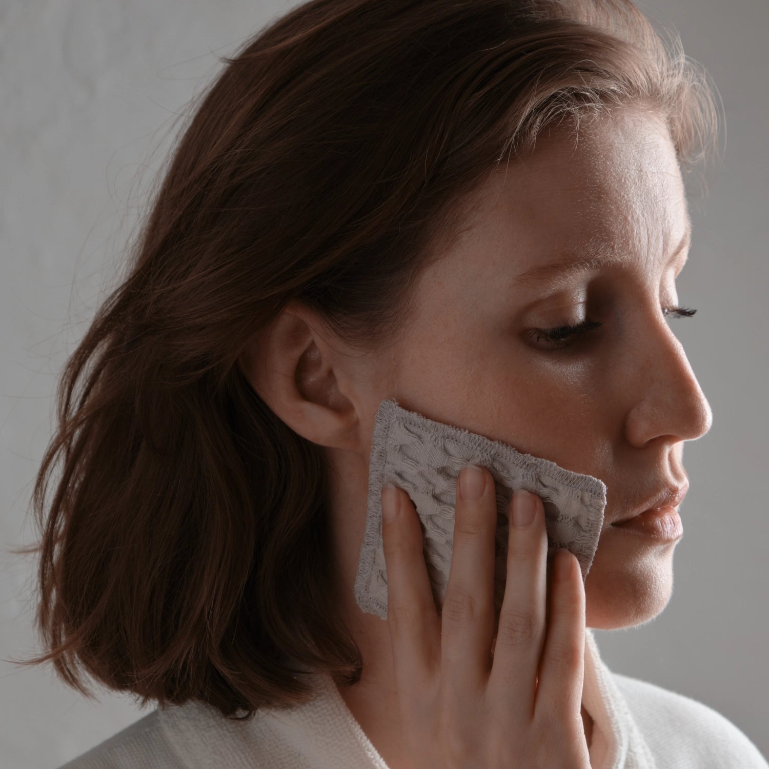 Big Waffle set of 4 makeup pads 8x8cm dusty lavender