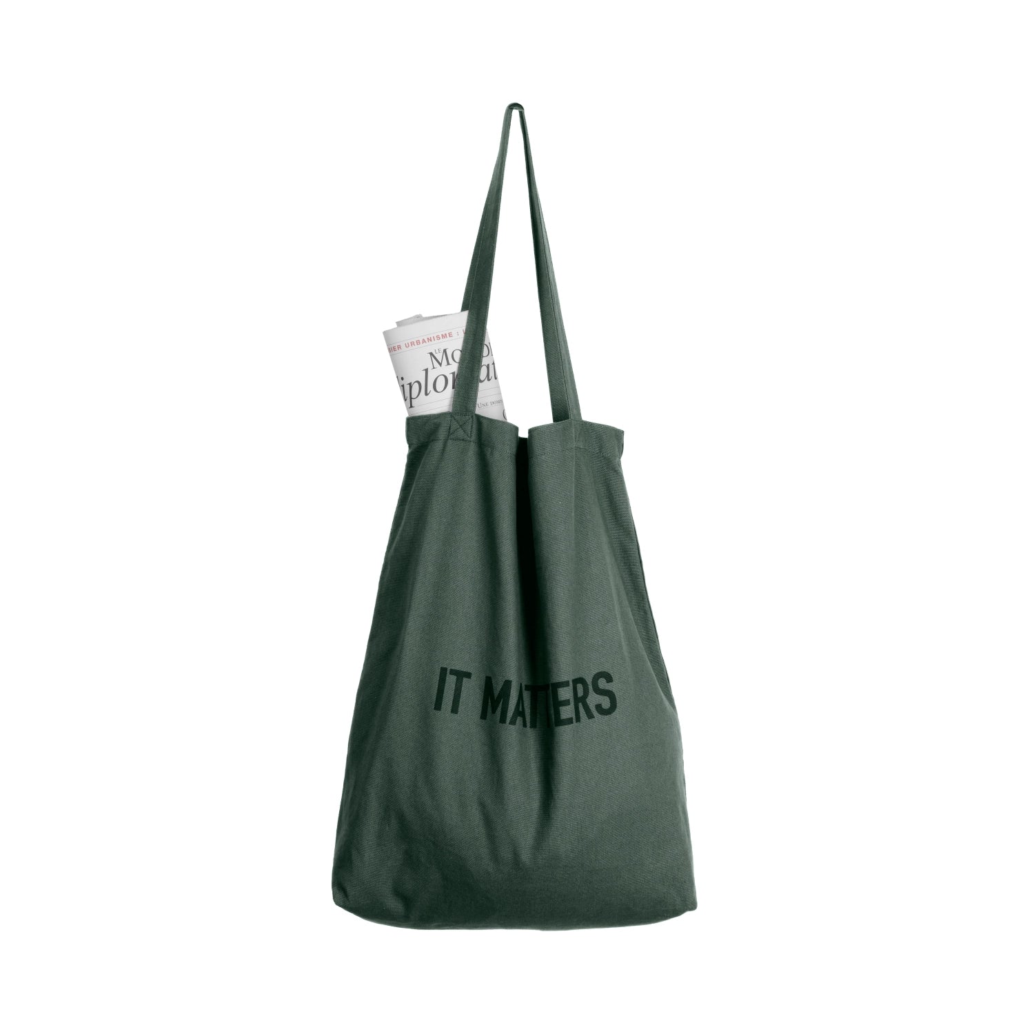 It Matters sac 50x35x15cm coton biologique vert foncé