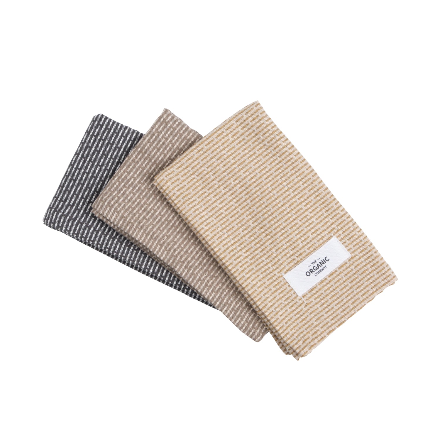 3 -Set Rinse Cloth 30x35cm Earth Biobaumwolle