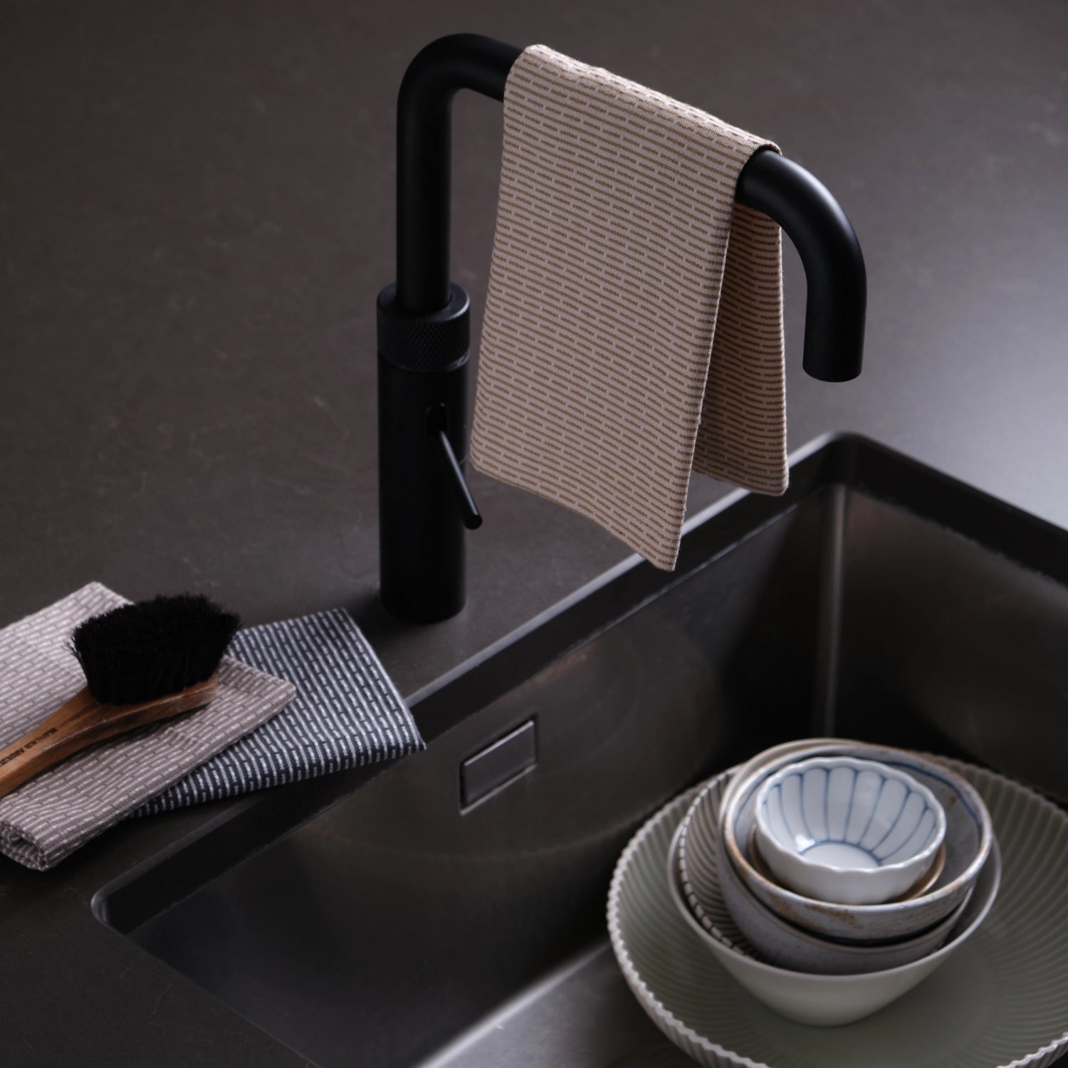 3 -Set Rinse Cloth 30x35cm Earth Biobaumwolle