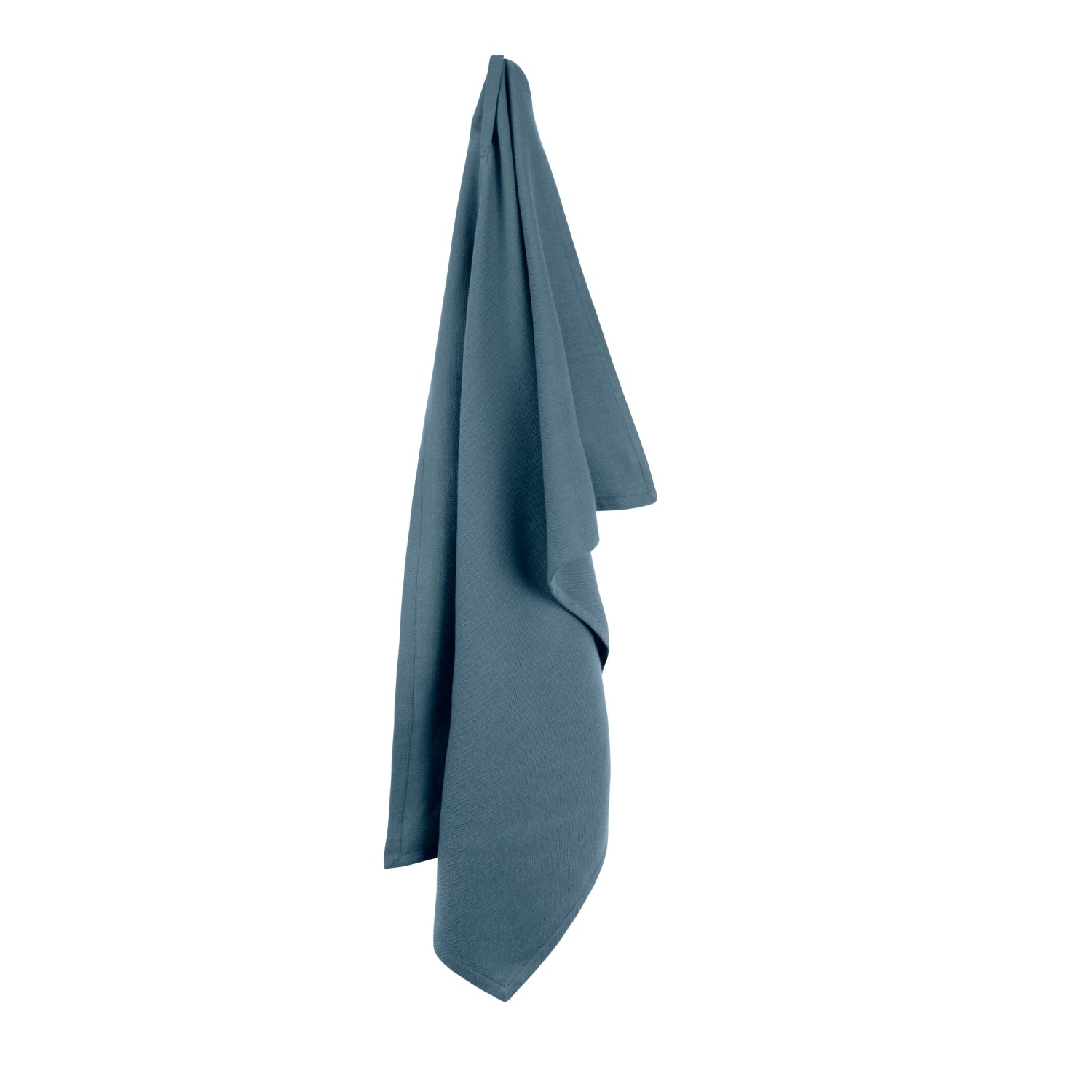 Torchon 53x86cm coton bio gris bleu
