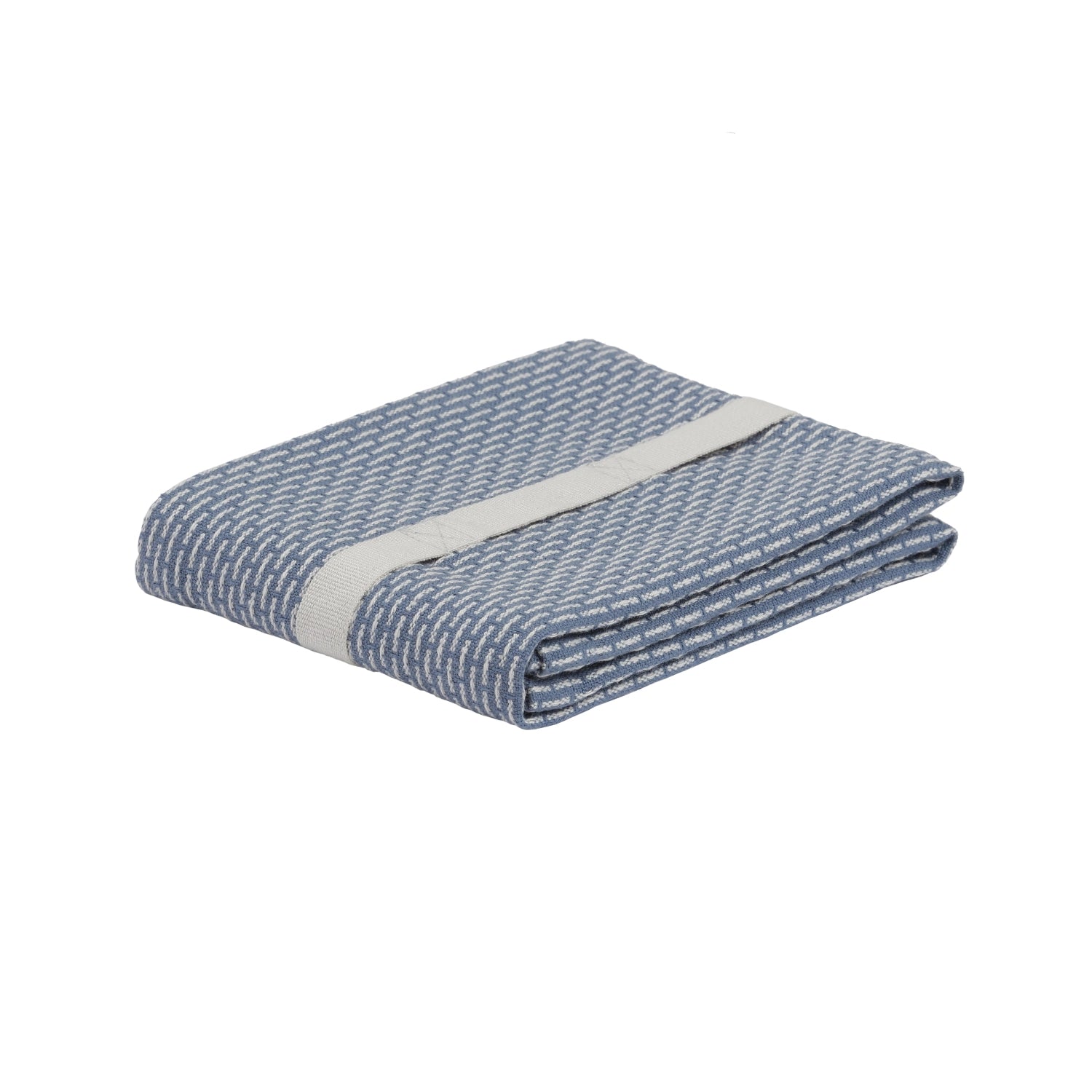 Torchon petit 35x60cm gris bleu coton bio