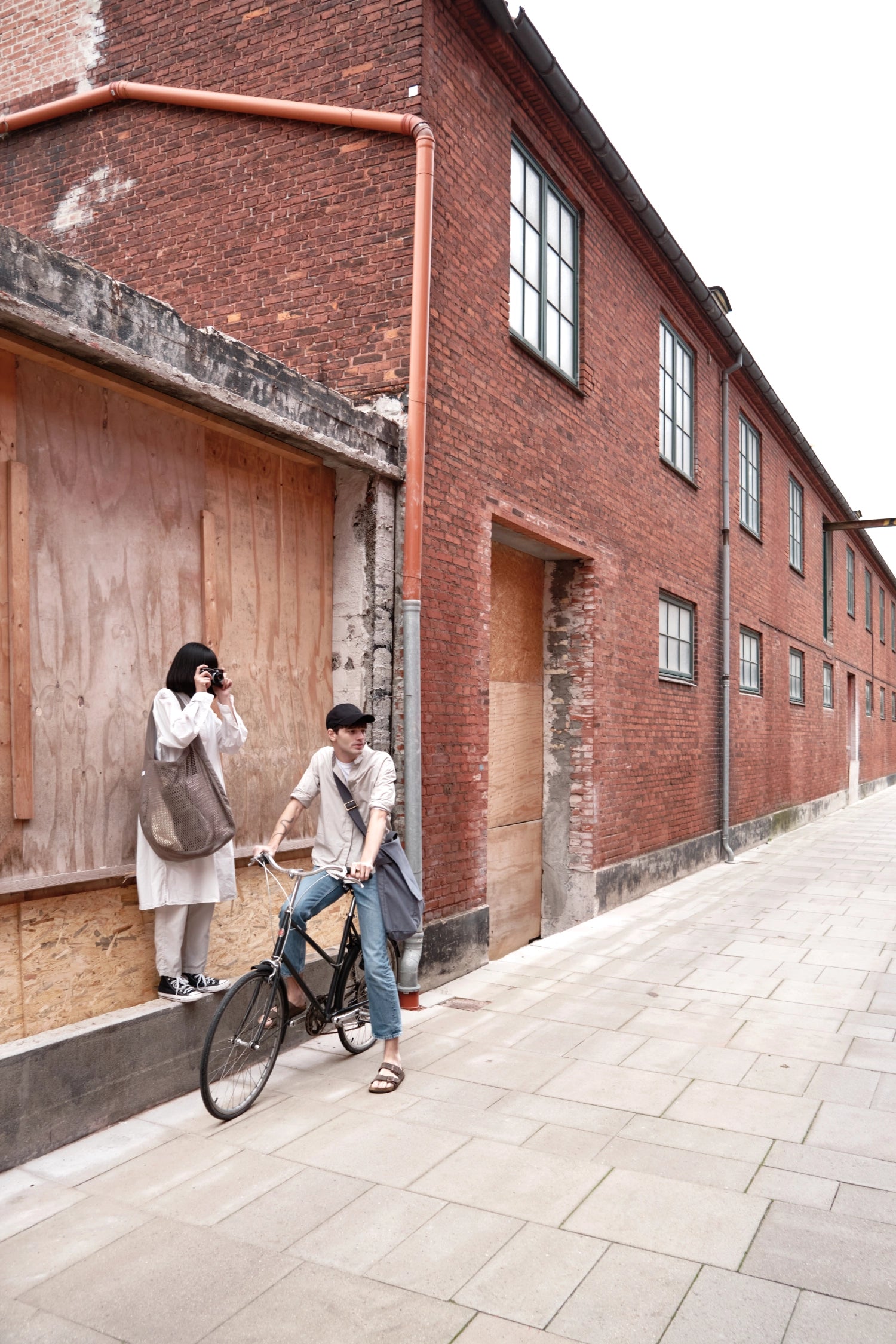 Sac bandoulière filet 44x15x45cm coton bio lavande poussiéreuse