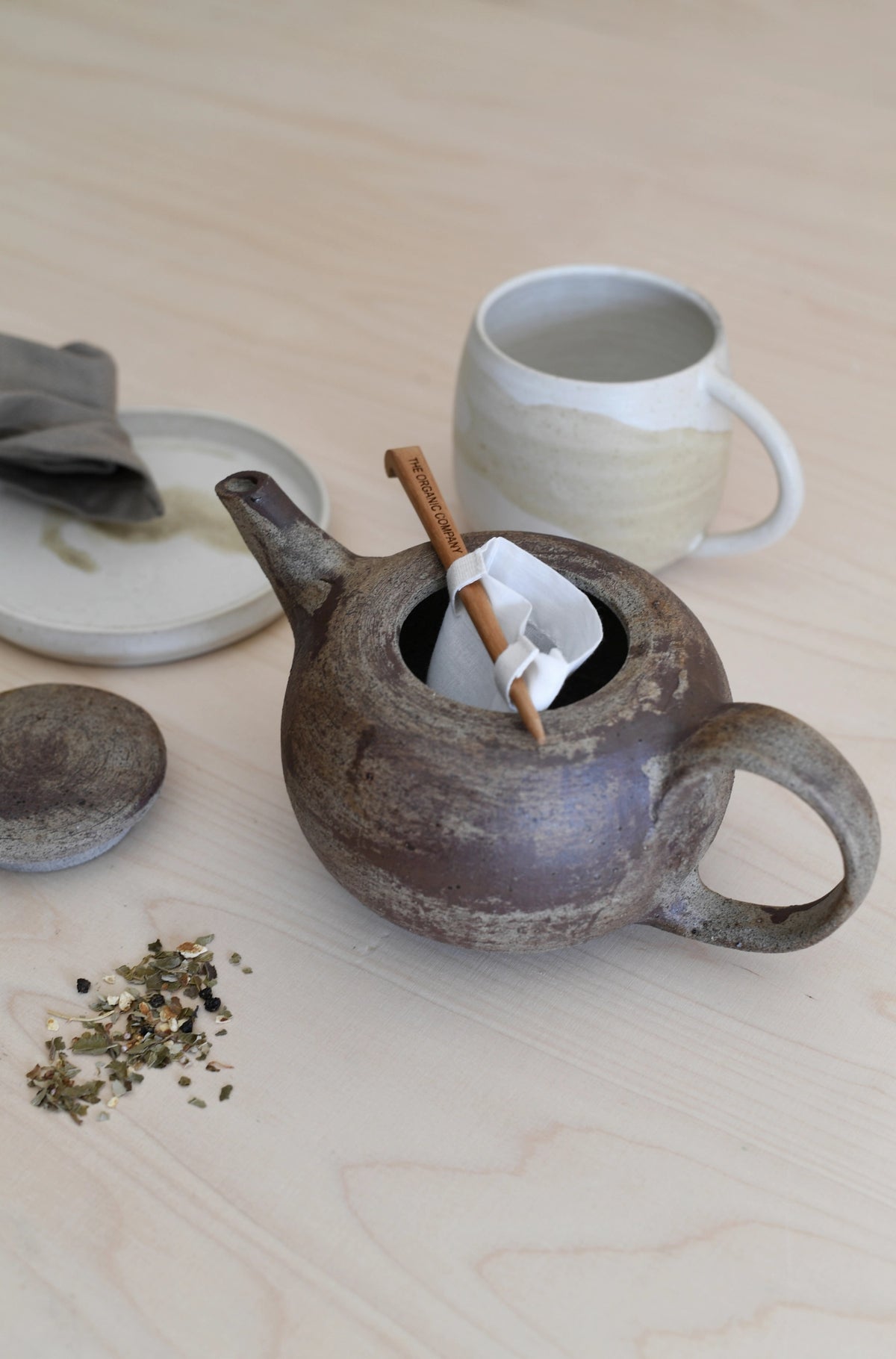 2er Set Teebeutel ungefärbt Biobaumwolle in Beige präsentiert im Onlineshop von KAQTU Design AG. Küchenhelfer ist von The Organic Company