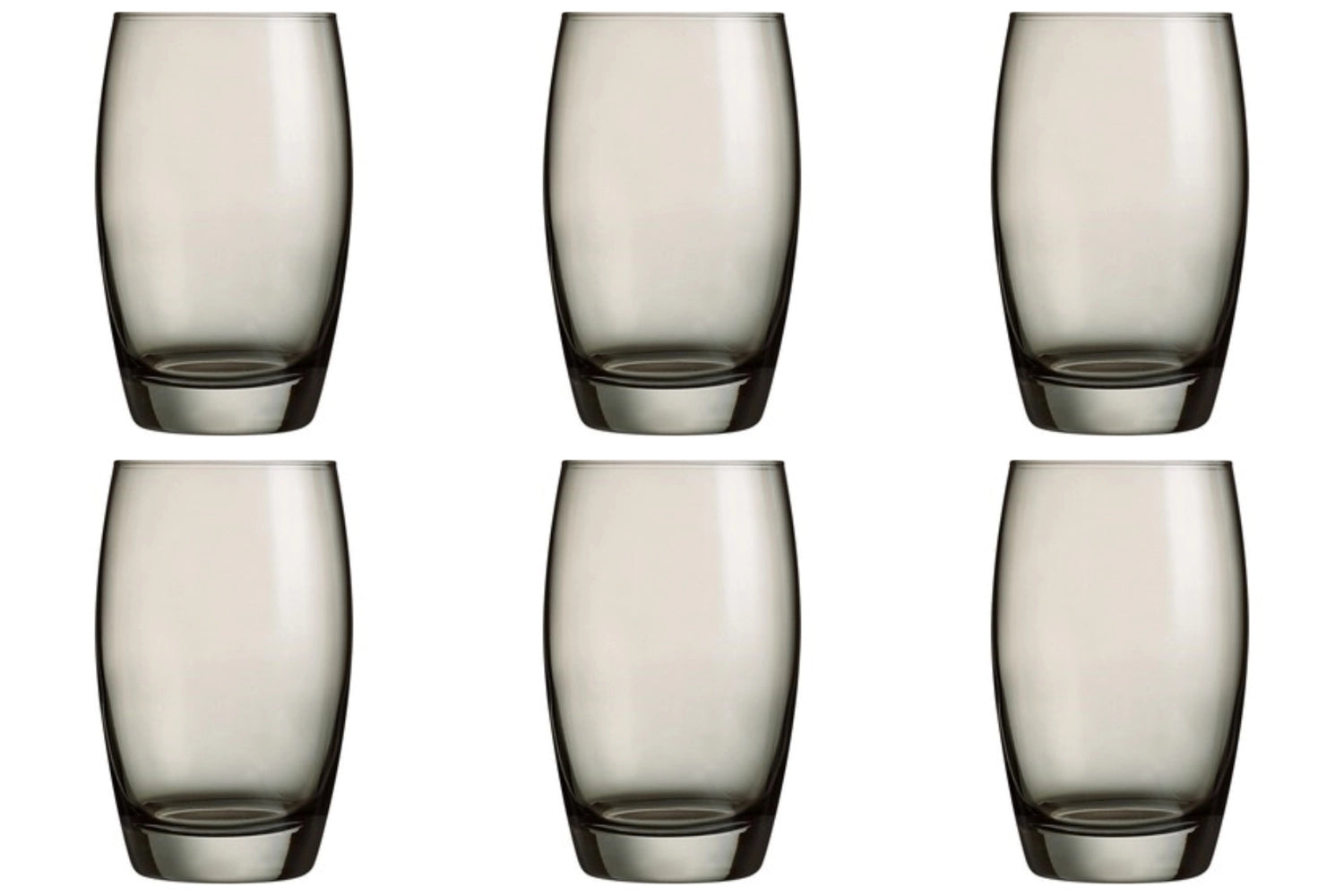 6er Set Salto Color Studio grau Wasserglas 0.35lt H12.1cm