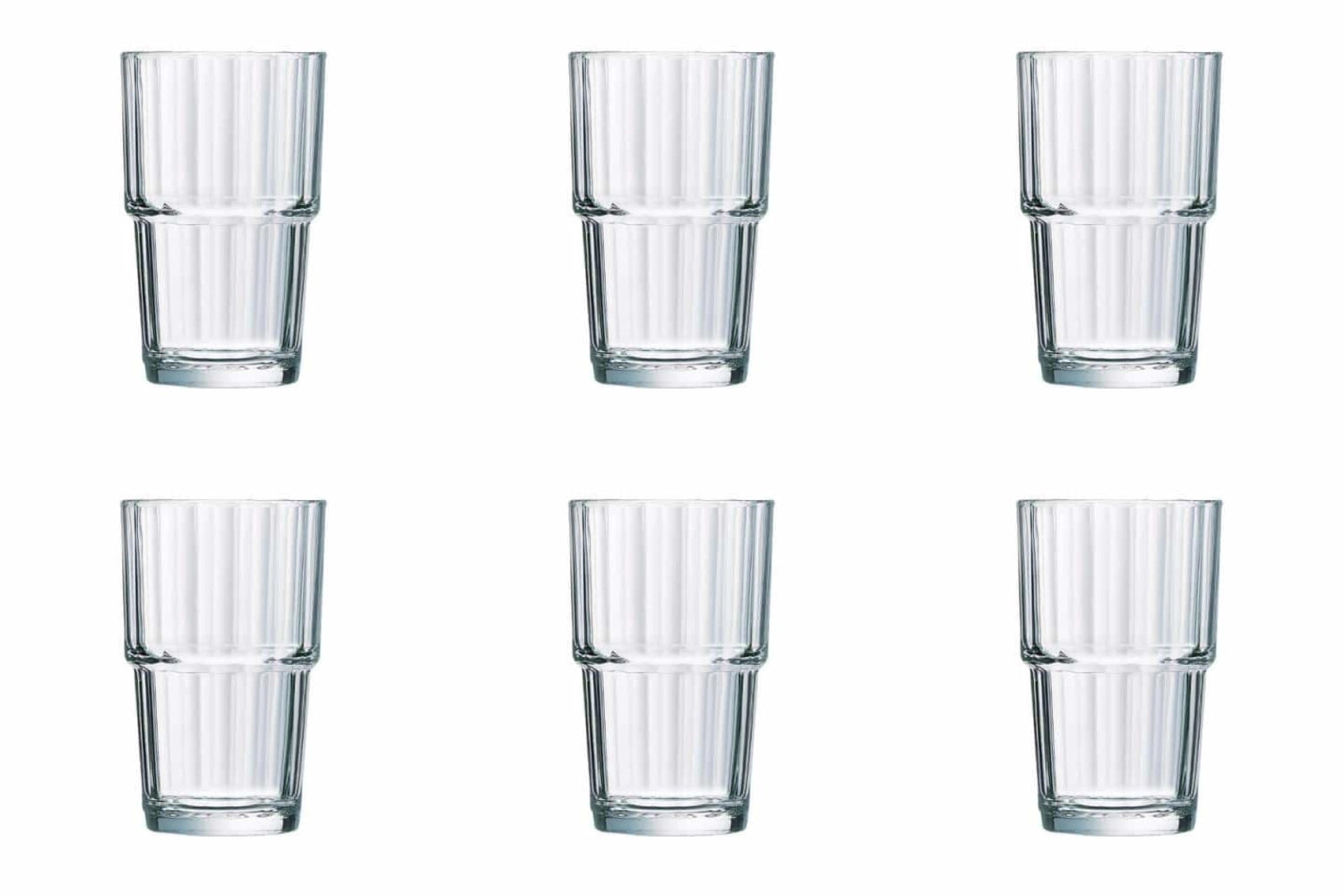 6er Set Norvege Trinkglas stapelbar 0.27lt