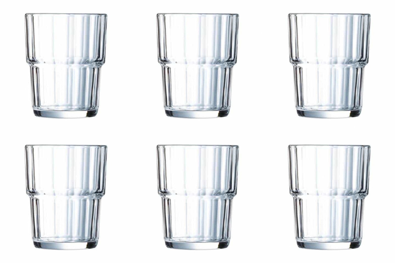 6er Set Norvege Trinkglas stapelbar 0.16lt