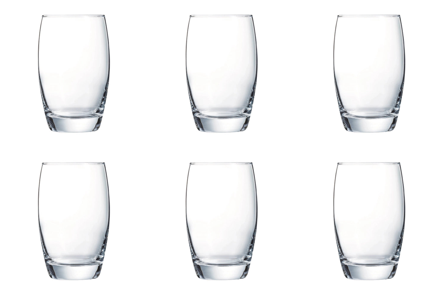 6er Set Salto Wasserglas 0.35lt D7.6cm H12.1cm