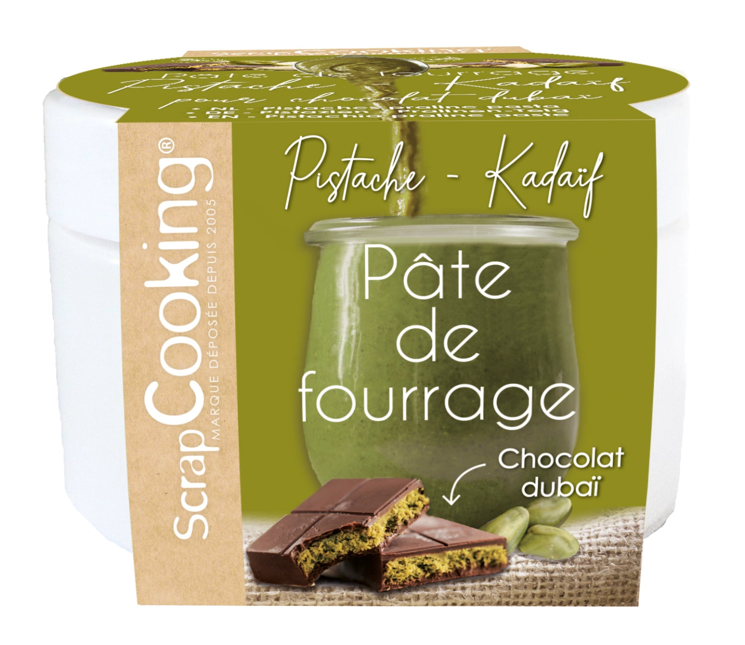 Pralinépaste Pistaziencreme 200g in Grün präsentiert im Onlineshop von KAQTU Design AG. Lebensmittel ist von Scrap Cooking