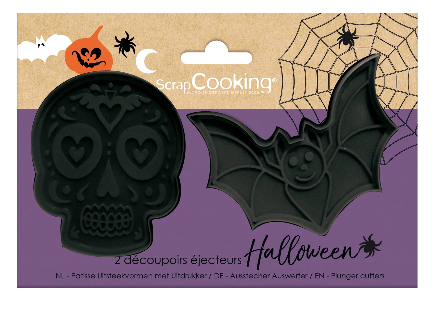 2er Set Ausstechformen Halloween in Schwarz präsentiert im Onlineshop von KAQTU Design AG. Ausstecher ist von Scrap Cooking