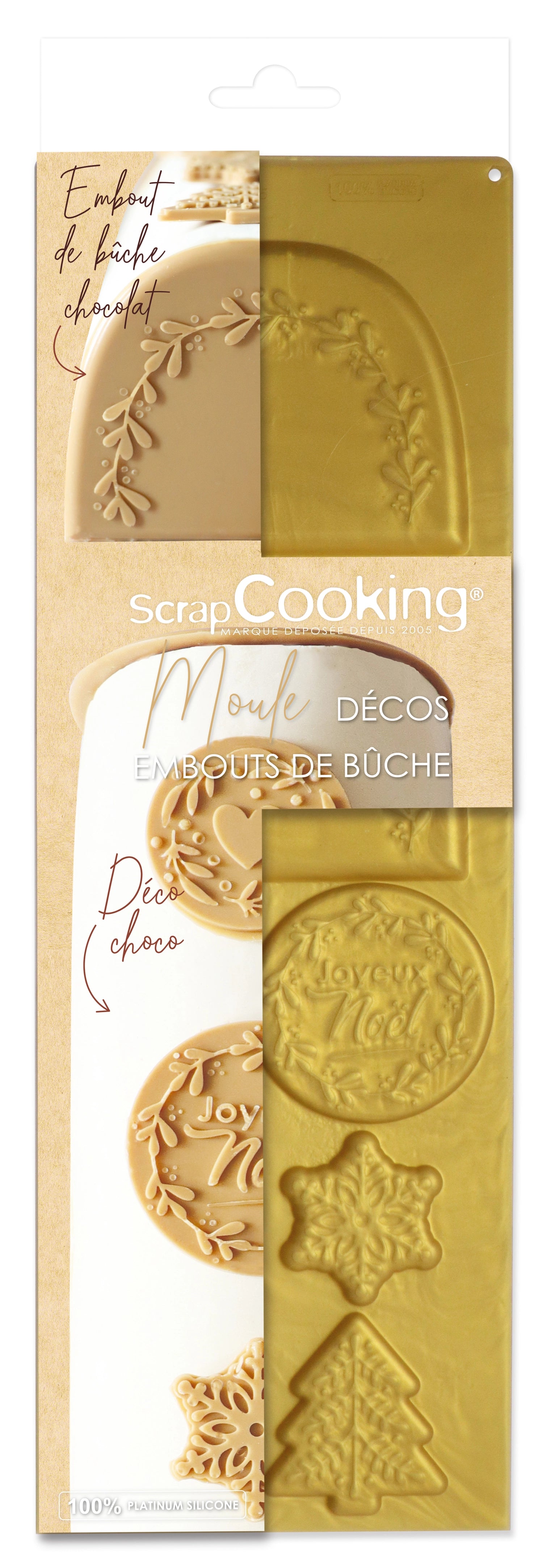 Schockoladenform für Bûche Silikon in Beige präsentiert im Onlineshop von KAQTU Design AG. Backform / Backblech ist von Scrap Cooking