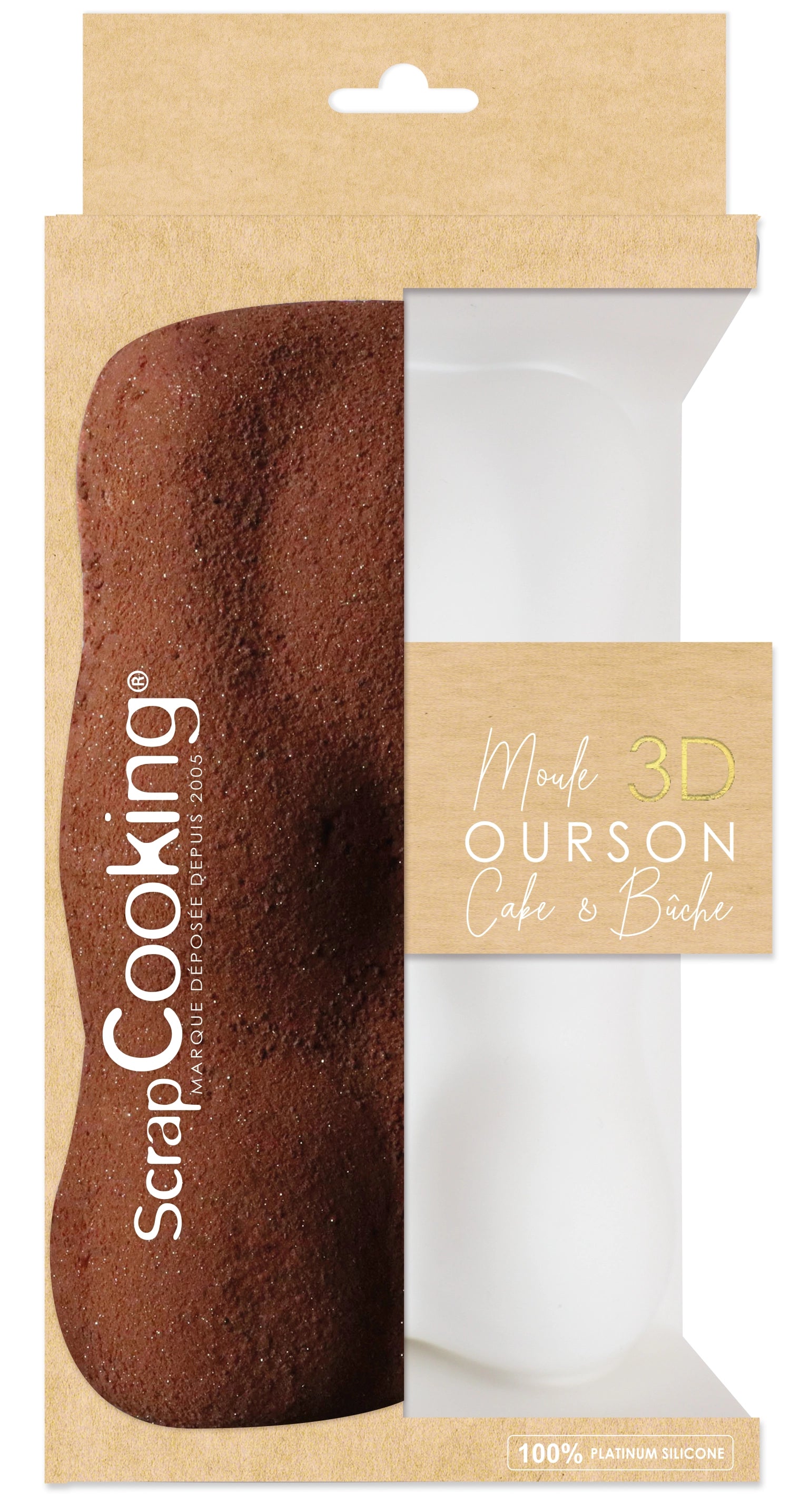 Backform Teddybär gross Silikon in Braun präsentiert im Onlineshop von KAQTU Design AG. Backform / Backblech ist von Scrap Cooking