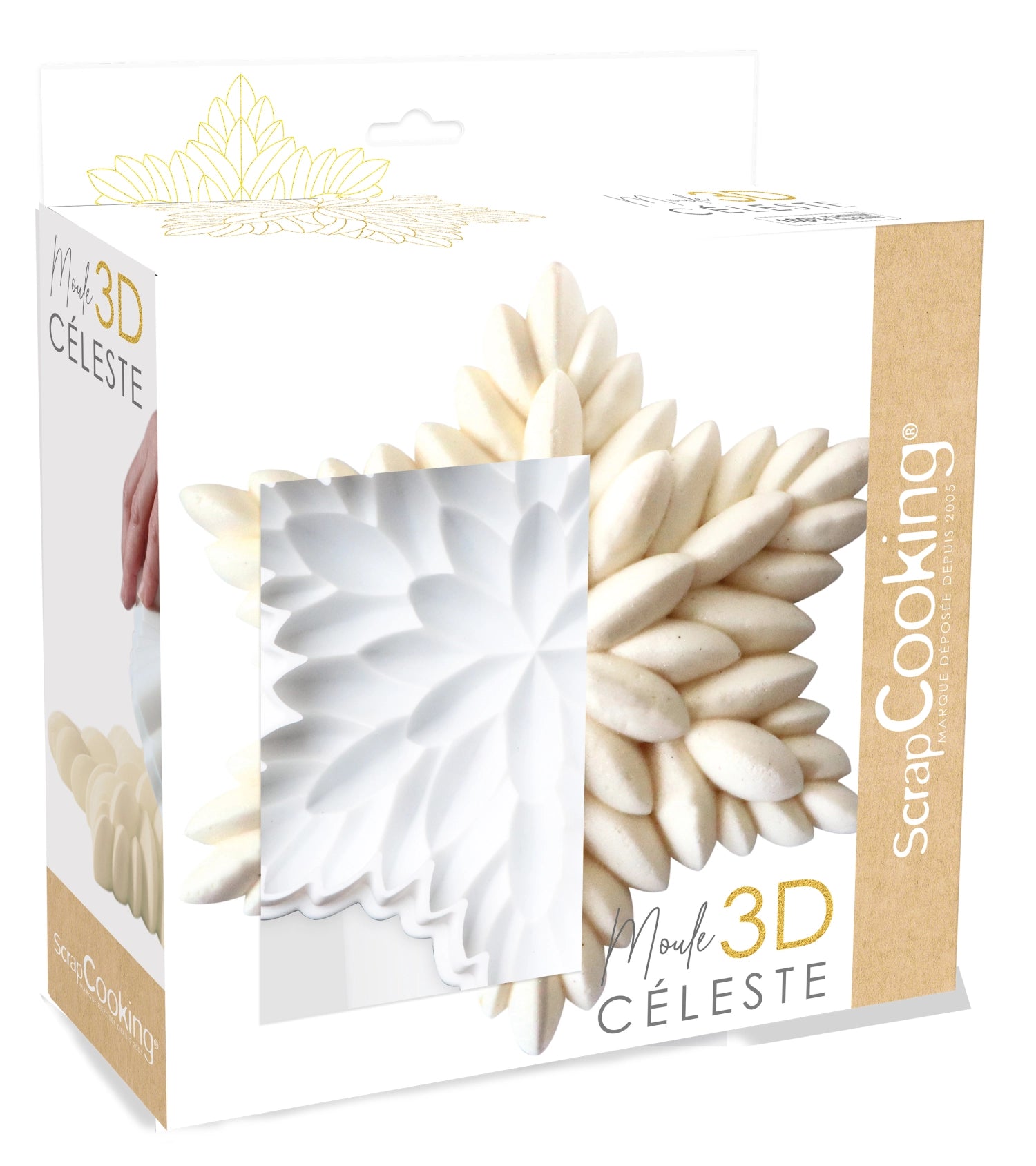 Backform Stern Céleste Silikon in Weiss präsentiert im Onlineshop von KAQTU Design AG. Backform / Backblech ist von Scrap Cooking