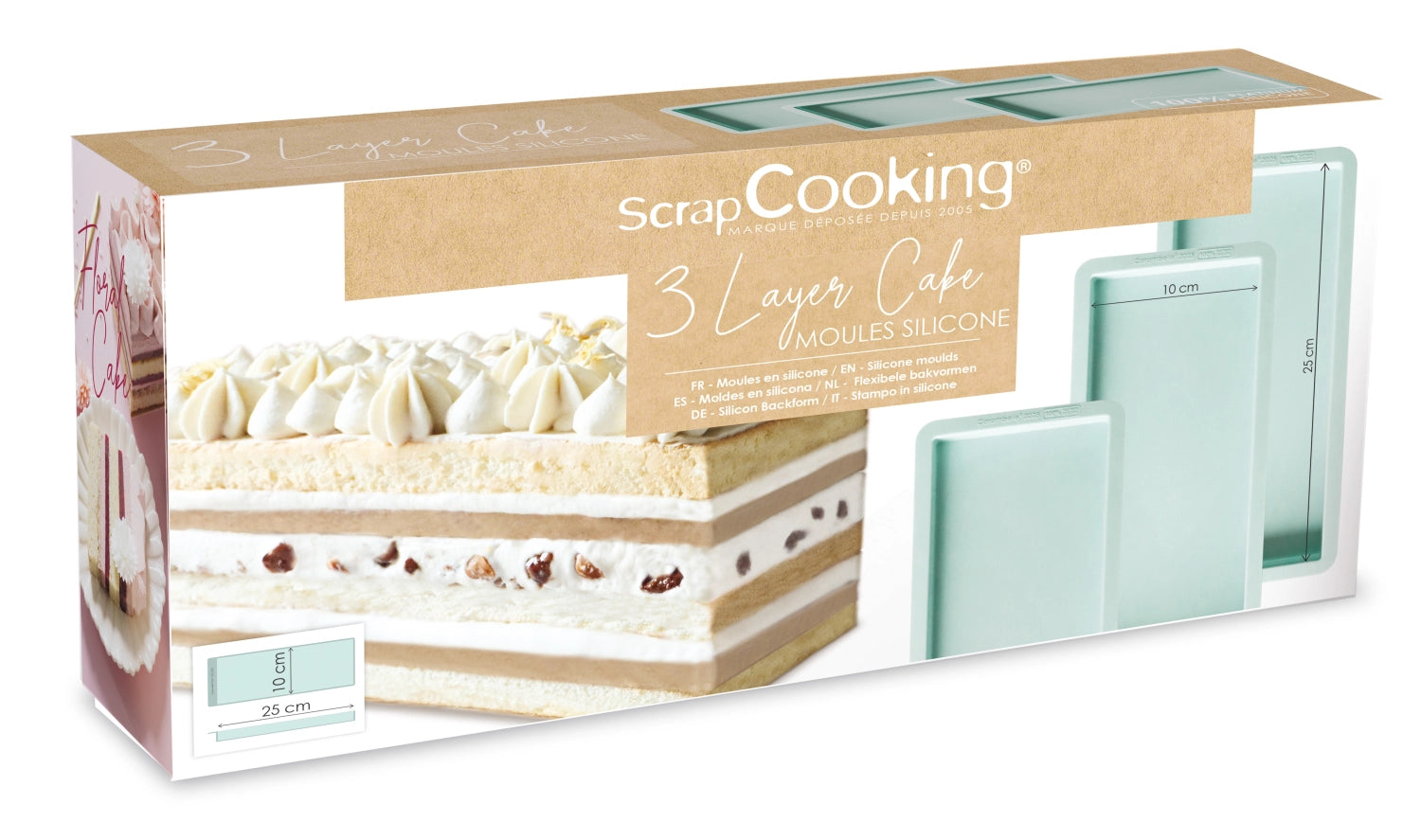 2er Set Backform für Schichtkuchen Silikon in Blau präsentiert im Onlineshop von KAQTU Design AG. Backform / Backblech ist von Scrap Cooking