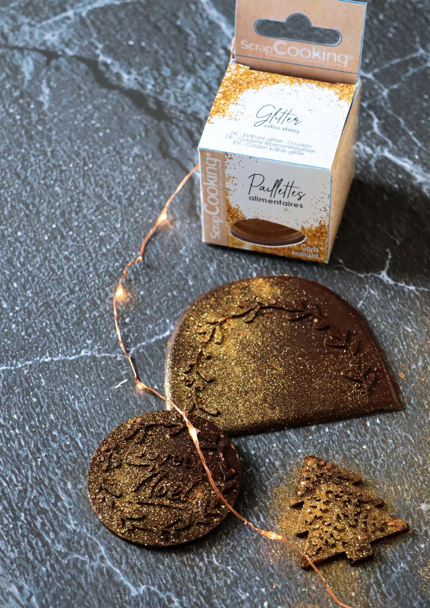 Glitzer Zucker essbar gold 5g in Gold präsentiert im Onlineshop von KAQTU Design AG. Lebensmittel ist von Scrap Cooking