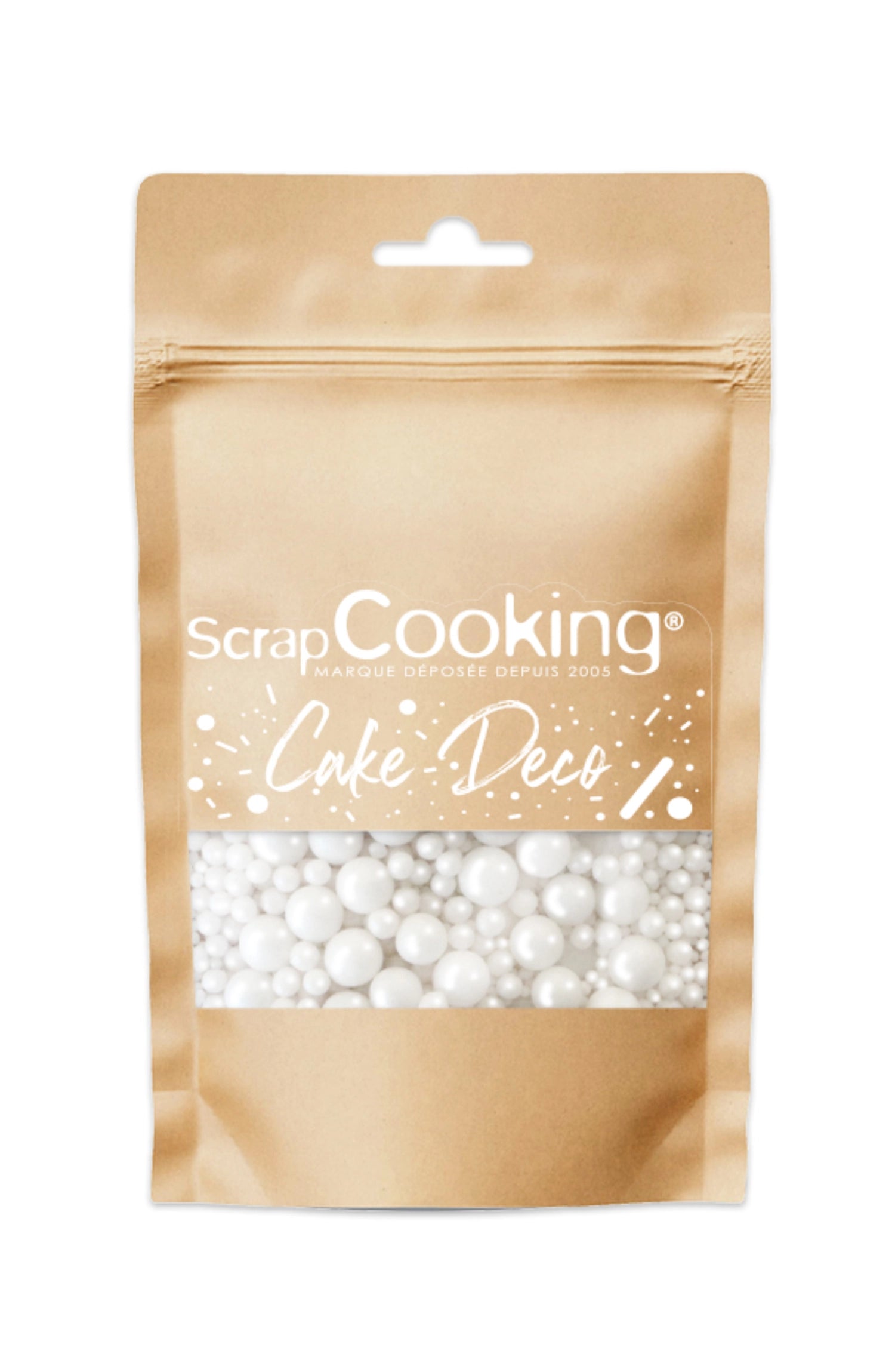 Zuckerstreusel Perlen weiss 60g in Mehrfarbig präsentiert im Onlineshop von KAQTU Design AG. Lebensmittel ist von Scrap Cooking