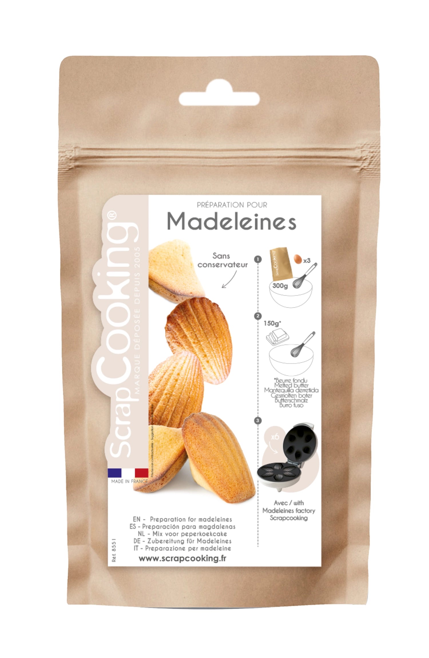 Fertigmischung für Madelaines 300g in Mehrfarbig präsentiert im Onlineshop von KAQTU Design AG. Lebensmittel ist von Scrap Cooking