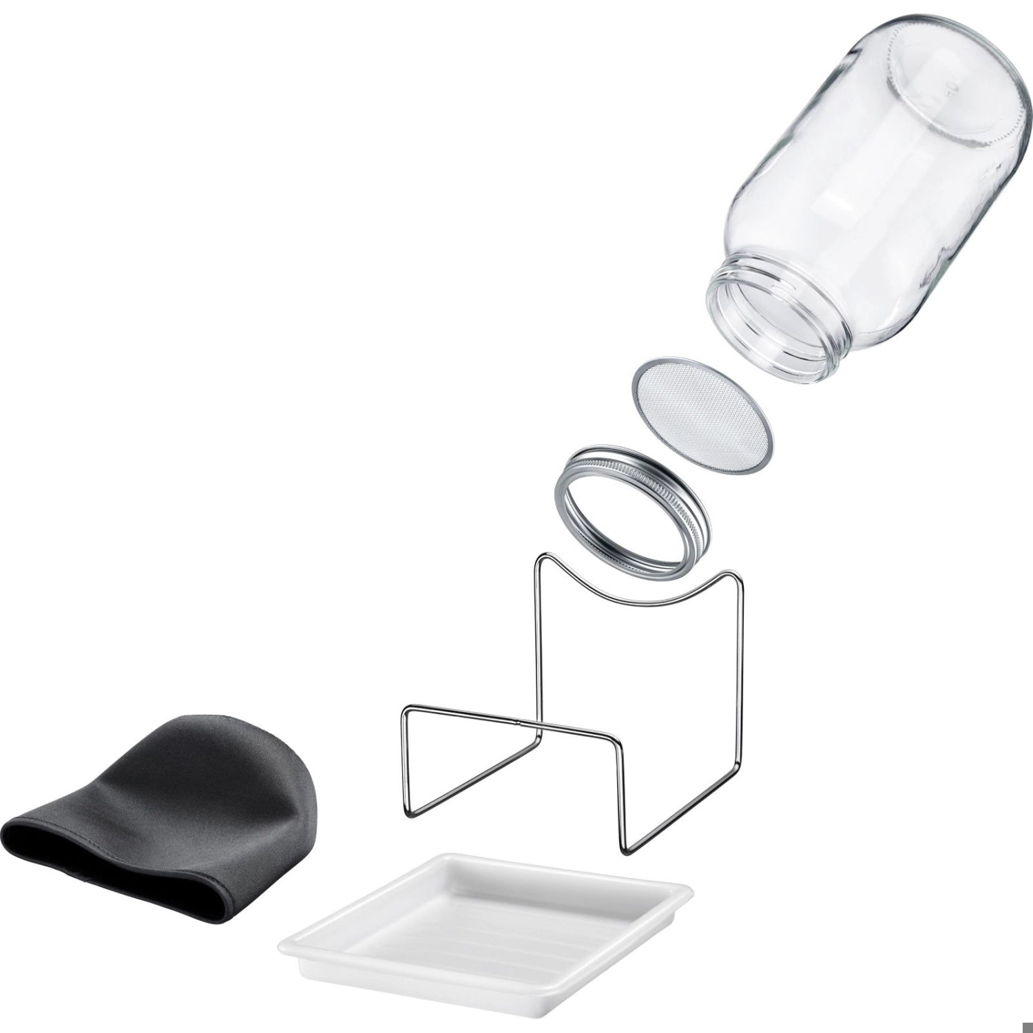 Praktisches 2000 ml Sprossenglas von Westmark, ideal für die Zucht von Sprossen und die Aufbewahrung frischer Lebensmittel.