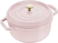 Cocotte 22cm, rund, Sorbet Rose, Gusseisen 2.6l