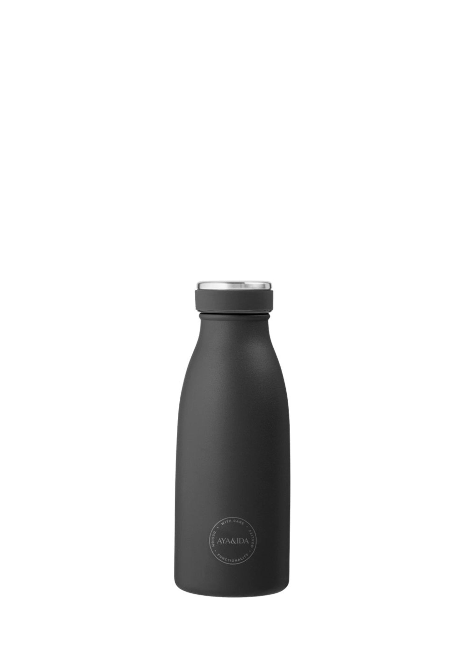 Trinkflasche 350ml Matte Black in Schwarz präsentiert im Onlineshop von KAQTU Design AG. Trinkflaschen ist von AYA&IDA