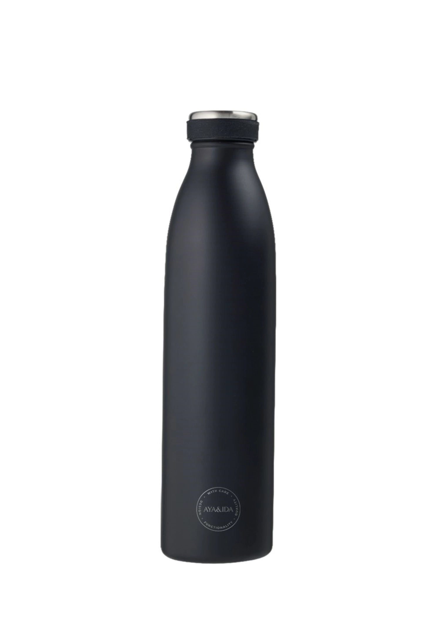 Trinkflasche 750ml Matte Black in Schwarz präsentiert im Onlineshop von KAQTU Design AG. Trinkflaschen ist von AYA&IDA