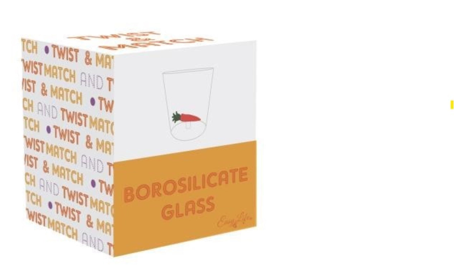 Twist & Match Glas aus Borosilikat 400ml orange in Orange präsentiert im Onlineshop von KAQTU Design AG. Glas ist von Easy Life