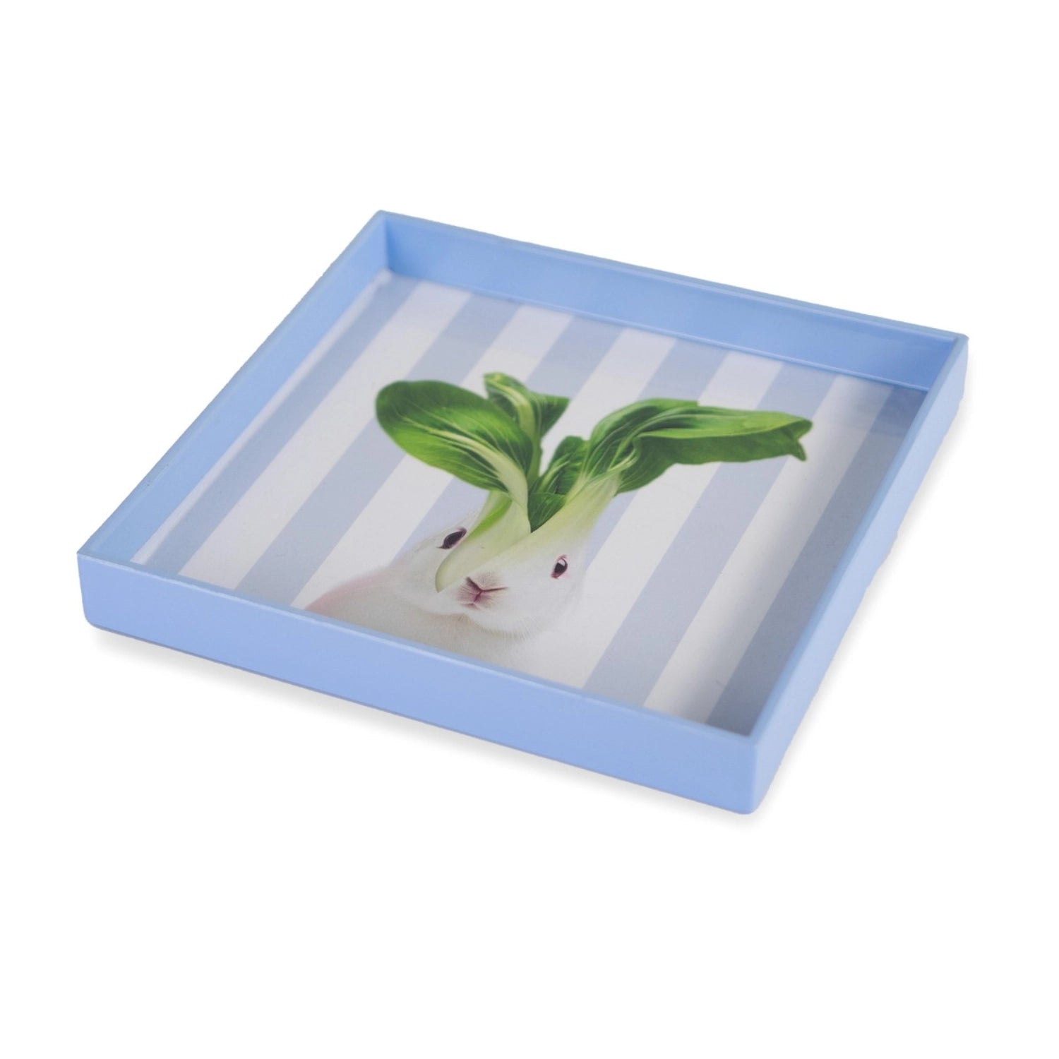 Tablett quadratisch 20x20cm Kaninchen in Mehrfarbig präsentiert im Onlineshop von KAQTU Design AG. Tablett ist von Easy Life