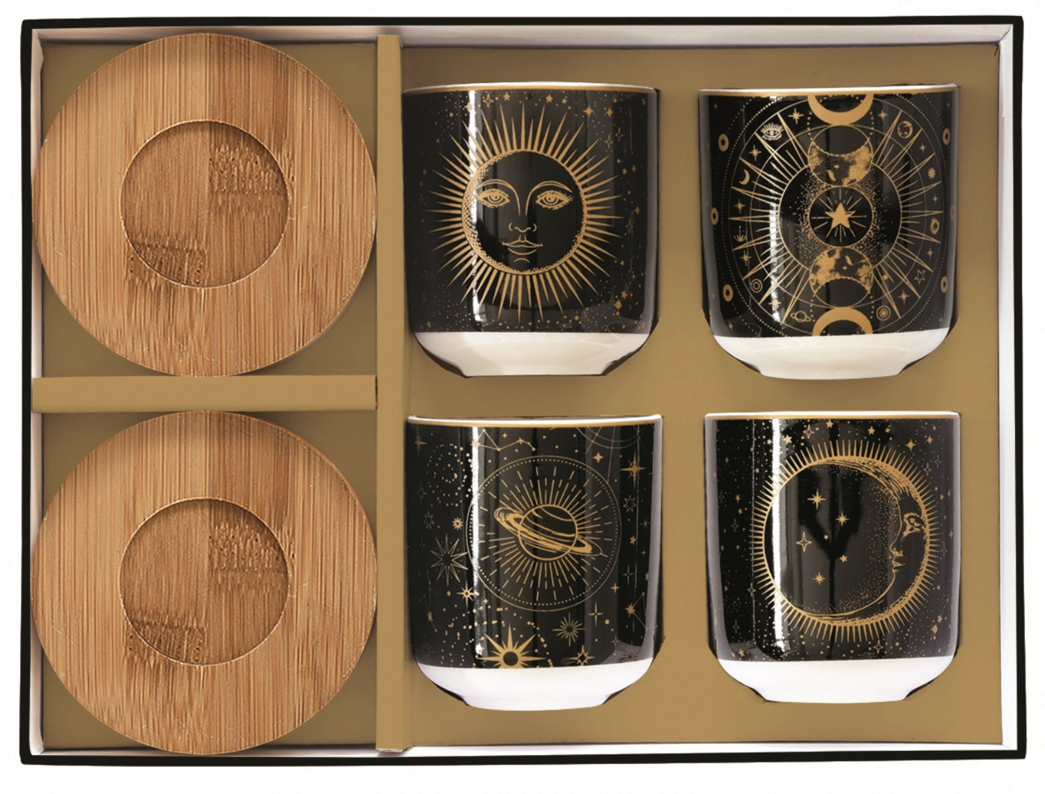 4er Set Celestial Espressotasse 100ml in Schwarz präsentiert im Onlineshop von KAQTU Design AG. Tasse ist von Easy Life