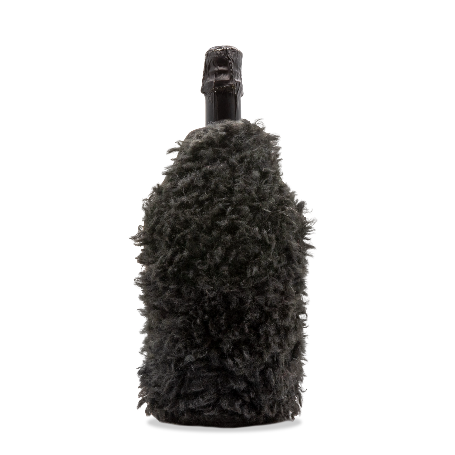 Flaschenkühler mit Wolle schwarz in Schwarz präsentiert im Onlineshop von KAQTU Design AG. Weinzubehör ist von Easy Life