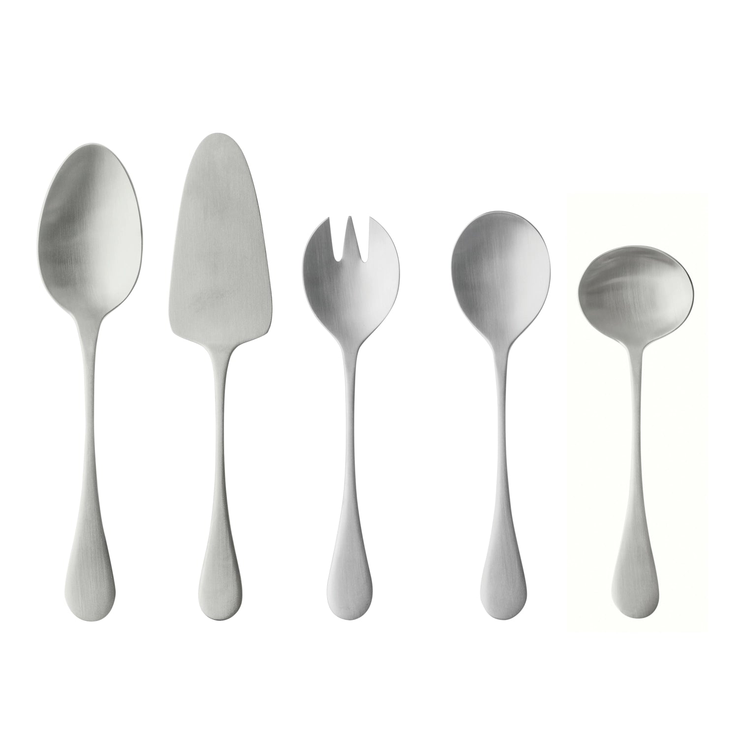 Antigo Servierset 5tlg silber matt in Silber präsentiert im Onlineshop von KAQTU Design AG. Besteck ist von Costa Nova