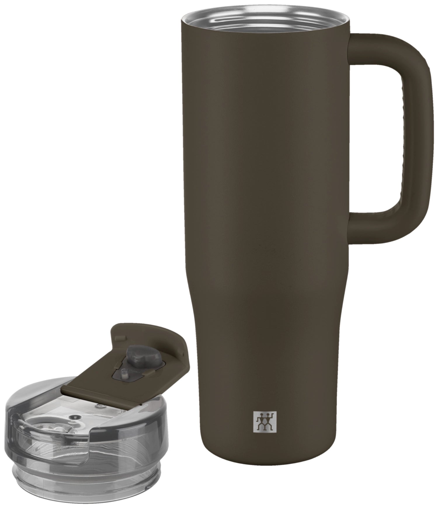 Thermo Plus Thermobecher mit Strohhalm 900ml Grey Mocca in Grau präsentiert im Onlineshop von KAQTU Design AG. Trinkflaschen ist von Zwilling