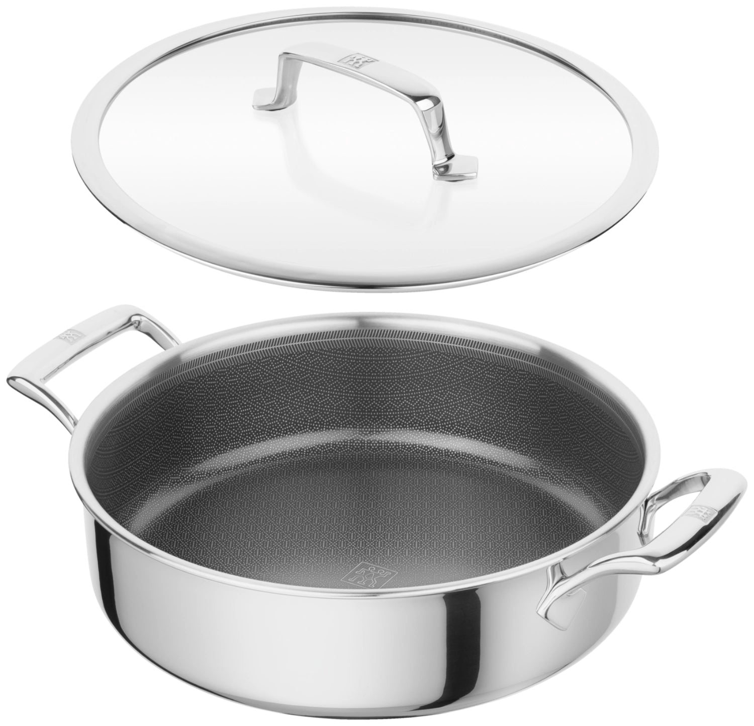 Peak Servierpfanne mit Deckel 26cm in Silber präsentiert im Onlineshop von KAQTU Design AG. Bratpfanne ist von Zwilling